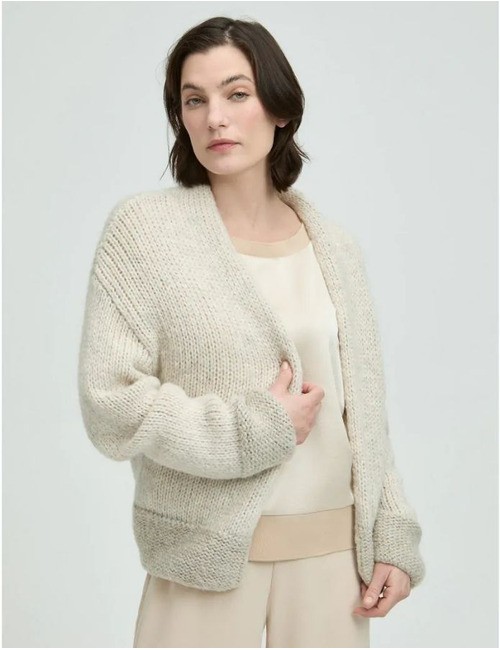Xandres lange mouw gilet beige