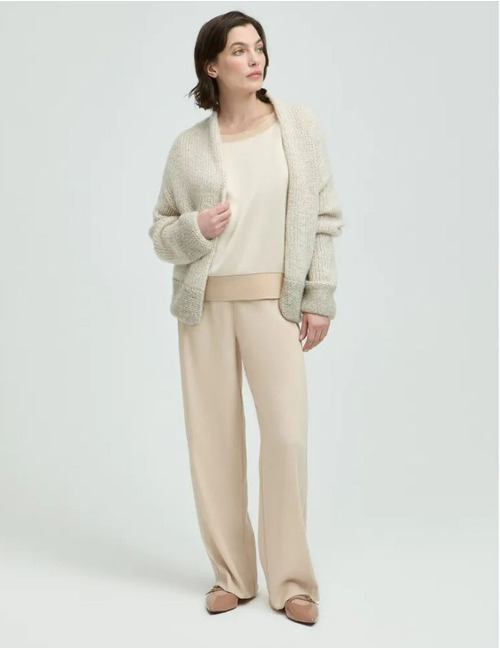 Xandres lange mouw gilet beige