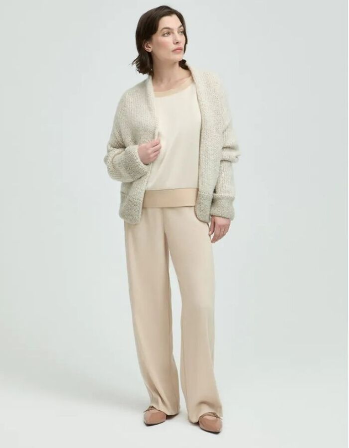 Xandres lange mouw gilet beige