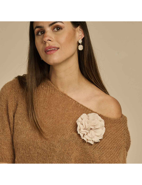 Les Cordes broche beige