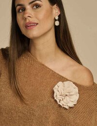 Les Cordes broche beige