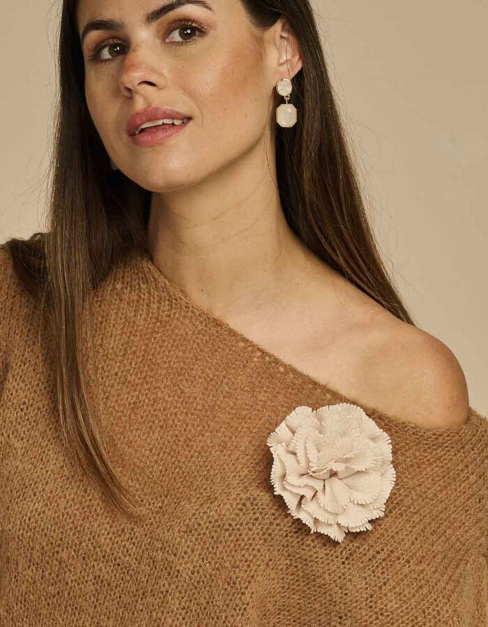 Les Cordes broche beige