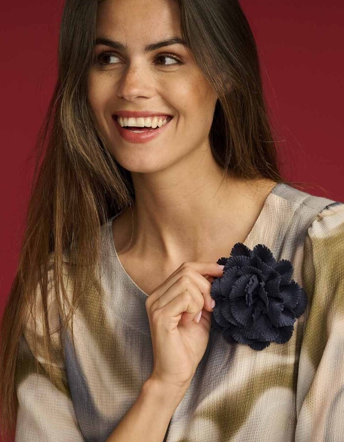 Les Cordes broche navy