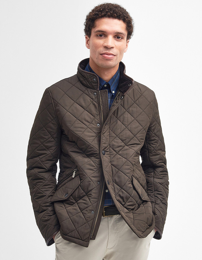 Barbour Powell Quilted Jas Olijf