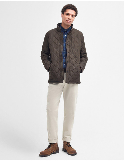 Barbour Powell Quilted Jas Olijf