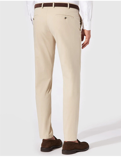HILTL Tilo I chino in beige – Perfetto Twill, Slim Fit