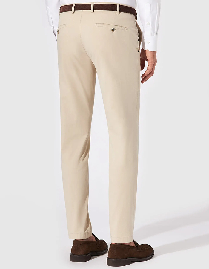 HILTL Tilo I chino in beige – Perfetto Twill, Slim Fit