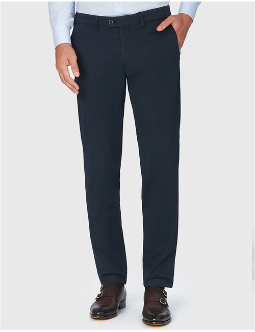 HILTL Tilo I chino in marine – Perfetto Twill, Slim Fit