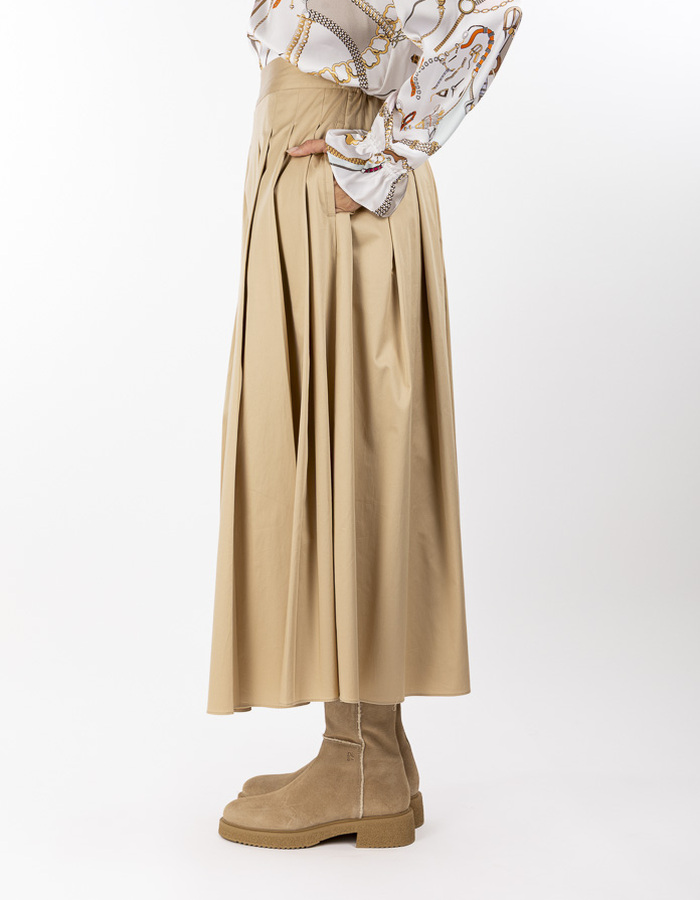 Herzen's midi rok beige