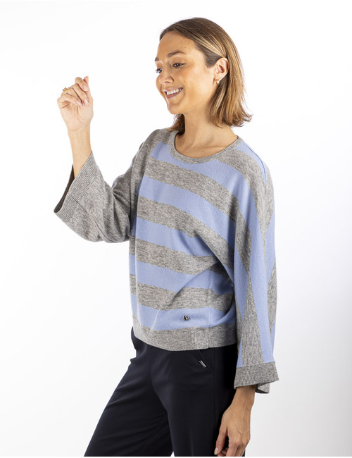 Xandres lange mouw pull grijs