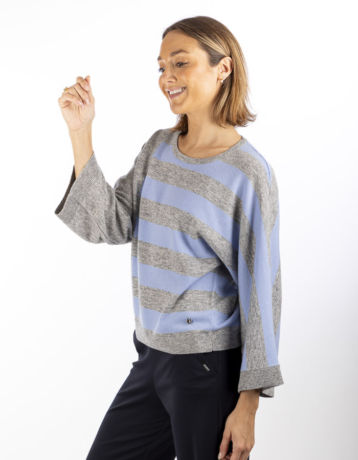 Xandres lange mouw pull grijs