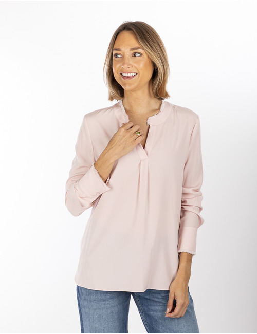 Herzen's lange mouw bloes roze