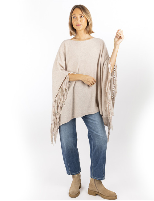Herzen's korte mouw pull beige