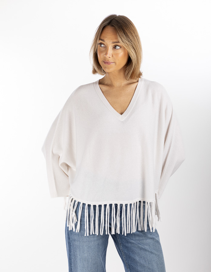 Herzen's korte mouw pull ecru