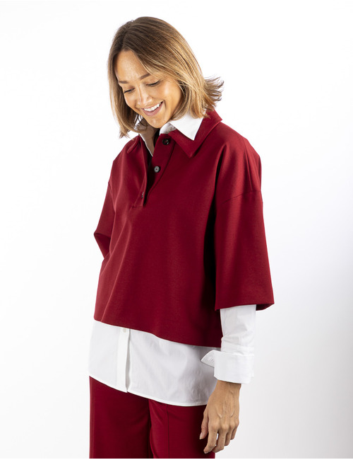 Liviana Conti korte mouw pull rood