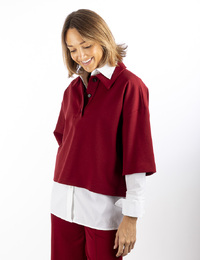 Liviana Conti korte mouw pull rood
