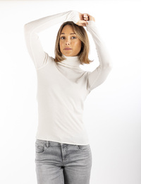 Ralph Lauren Dames pull rolkraag ecru