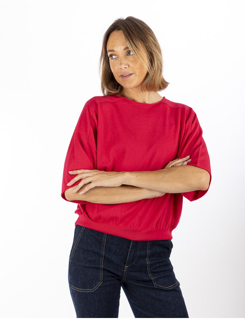 Drykorn 3/4 mouw pull rood
