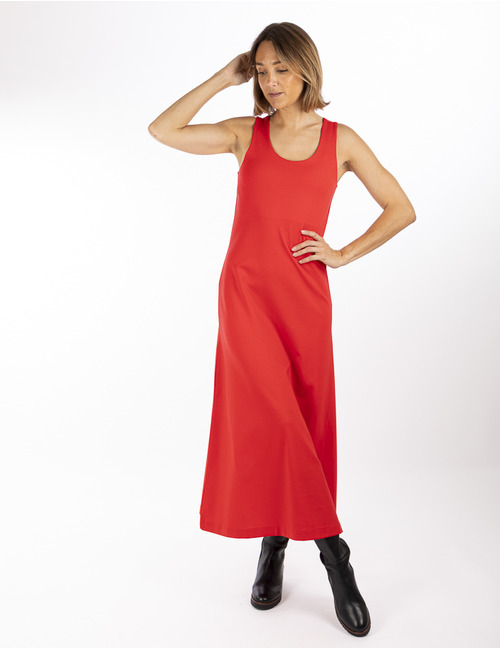 Drykorn lang kleed rood