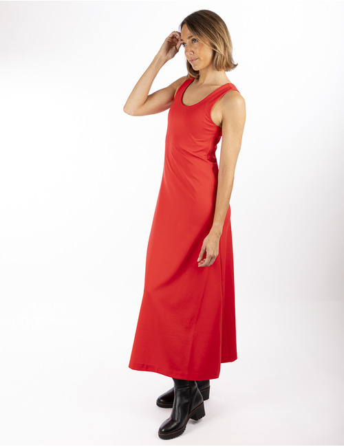 Drykorn lang kleed rood