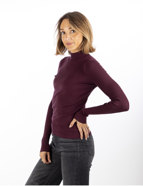 Twinset pull rolkraag bordeaux