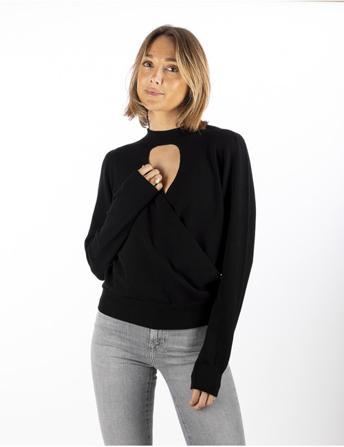 Twinset lange mouw pull zwart