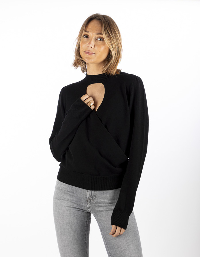 Twinset lange mouw pull zwart