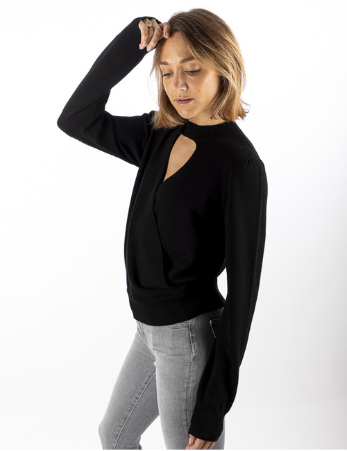 Twinset lange mouw pull zwart