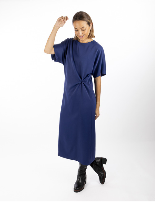 Drykorn lang kleed blauw