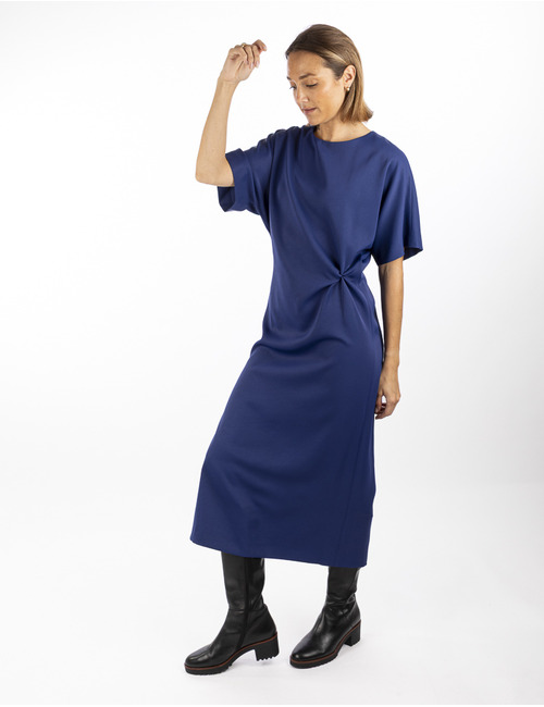Drykorn lang kleed blauw