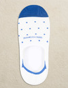Invisible Touch sokken van Pima katoen – Polka Dot White/Blue