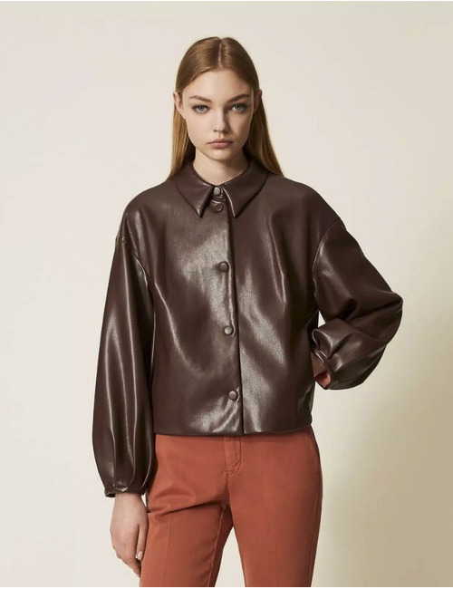 Twinset jas bruin