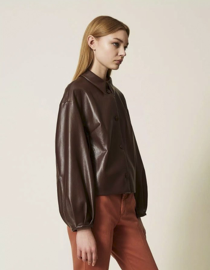 Twinset jas bruin