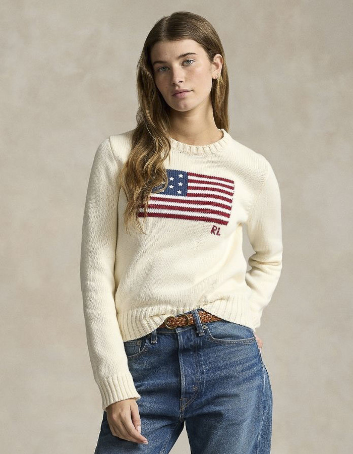 Ralph Lauren Dames lange mouw pull ecru