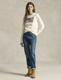 Ralph Lauren Dames lange mouw pull ecru