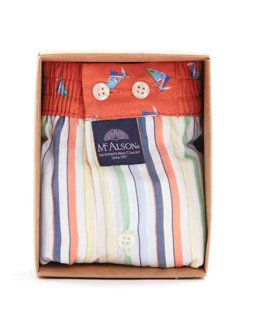 Boxershort Gestreept Meerkleurig Groen – McAlson