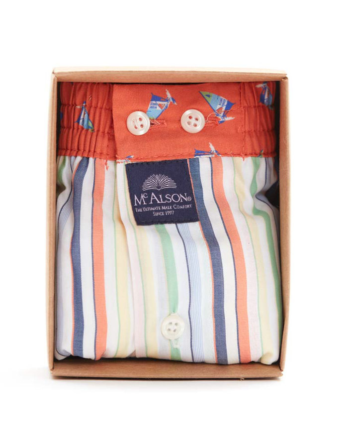 Boxershort Gestreept Meerkleurig Groen – McAlson