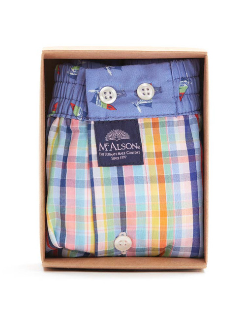 Boxershort Geruit Meerkleurig Lichtroze – McAlson