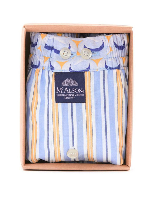 Boxershort Striped Light Blue & Yellow – McAlson