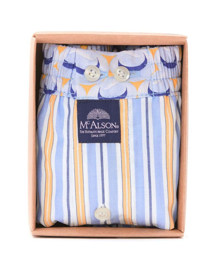 Boxershort Striped Light Blue & Yellow – McAlson