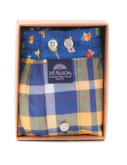Boxershort Tartan Blue & Yellow – McAlson