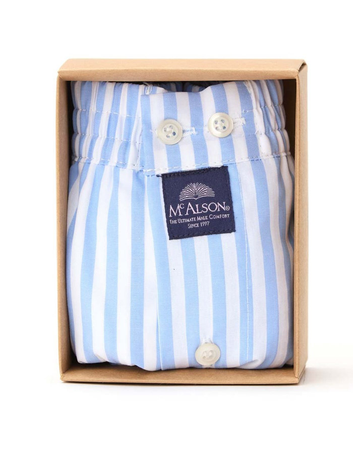 Boxershort Classic Striped Light Blue – McAlson