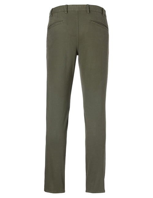 Turin Chino in Katoenstretch – Donker Olijfgroen