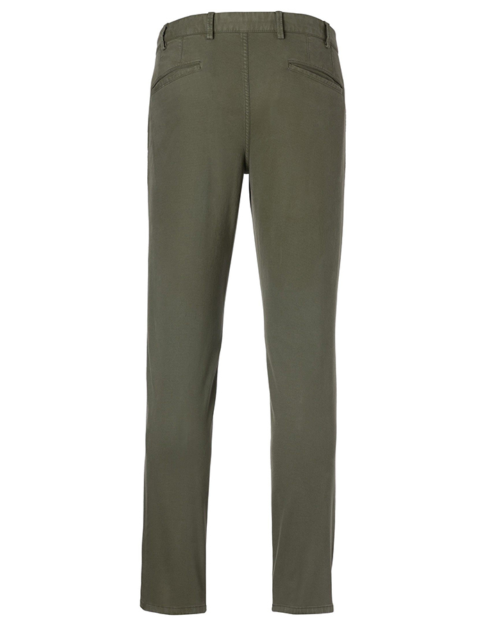 Turin Chino in Katoenstretch – Donker Olijfgroen
