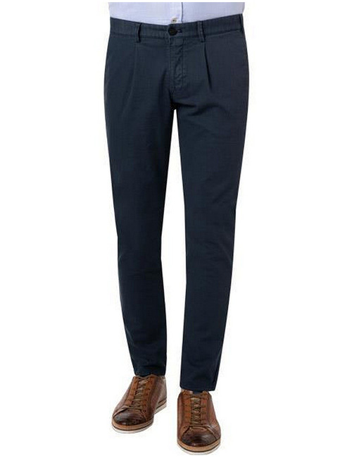 Turin Chino in Katoenstretch – Indigo