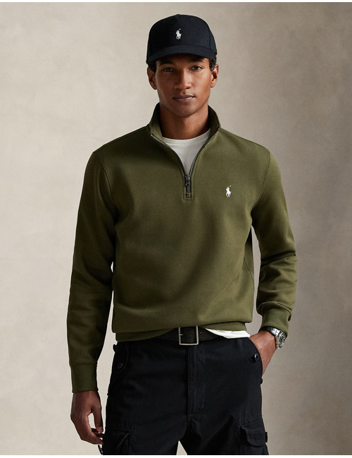 Ralph Lauren pull met korte rits groen