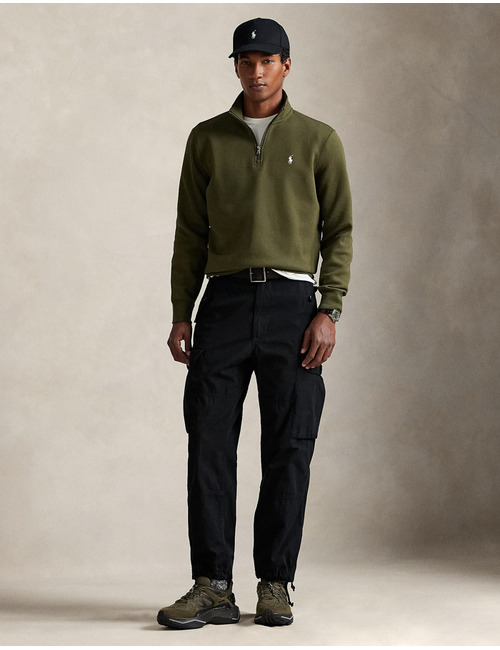Ralph Lauren pull met korte rits groen
