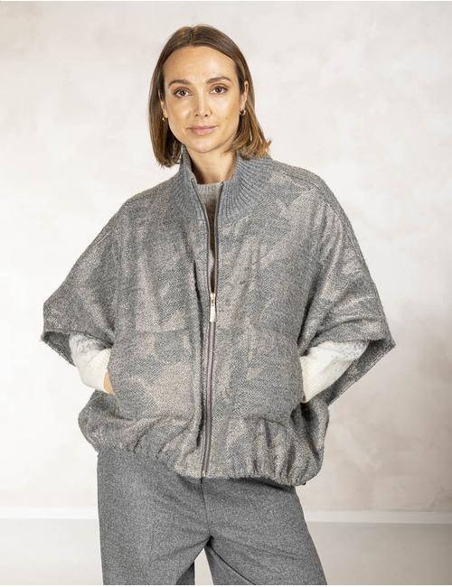 Due Amanti poncho grijs