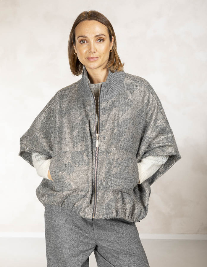 Due Amanti poncho grijs