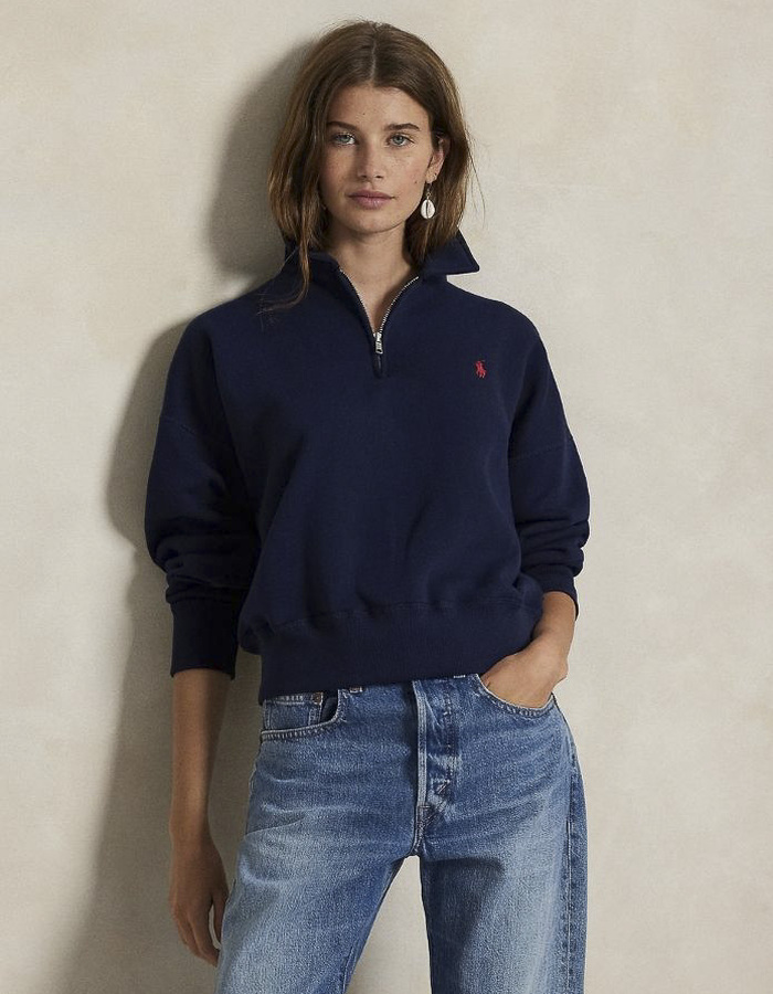 Ralph Lauren Dames lange mouw sweater navy